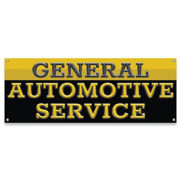 Signmission General Automotive Service Banner Concession Stand Food Truck Single Sided B-30070 - main